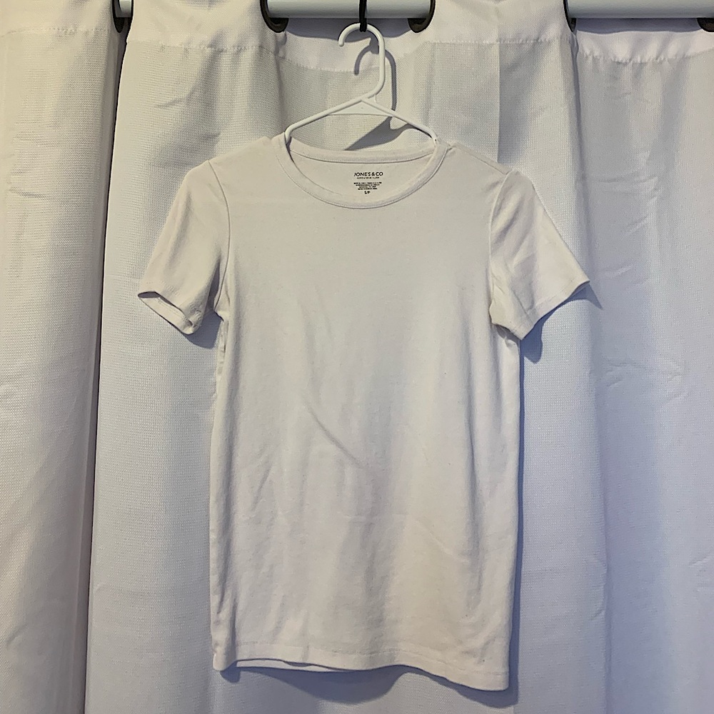 JONES & CO Soft White Cotton T-Shirt
